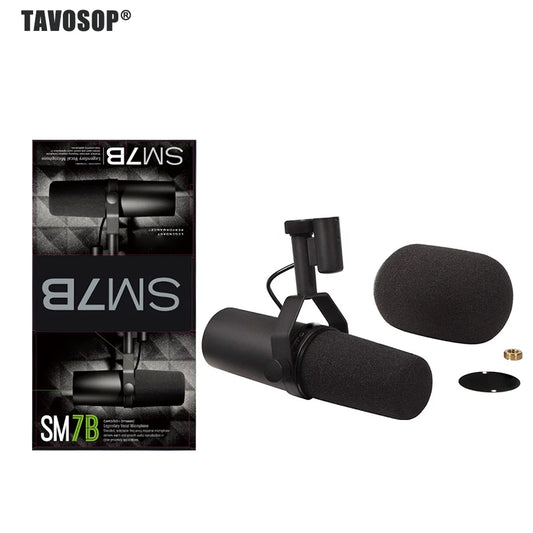 Cardioid Dynamic Microphone SM7B Sm7b 7B Studio Selectable Frequency Response Mic for Live Stage Recording Podcasting