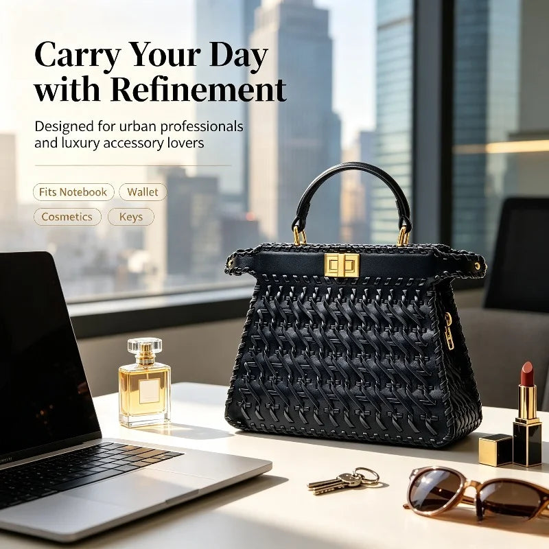 Women 2026 New Woven Hollow Out Crossbody Bag Ladies Handbags Trendy Fashion Shoulder Purse Women's Messenger Bag