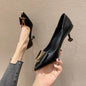 Summer New Pointed-Toe Stiletto Heels, Women's Medium Height Office Pumps, Elegant Work Dress Shoes for Commuting 2026