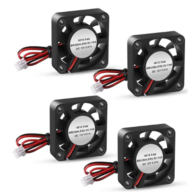 4PCS 3D Printer Cooling Fan 4010 Blower 40X40 X 10mm Hydraulic Bearing Brushless DC 12v 24v Cooling Fans for 3D Printer