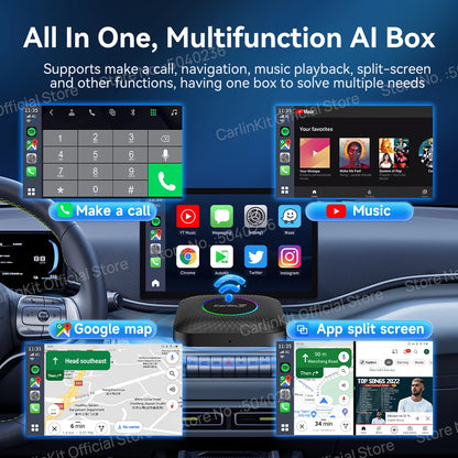 CarlinKit CarPlay Ai Box Android 13 SM6225 8 Cores 64GB 128GB Car Smart Streaming Box Wireless CarPlay Android Auto For Netflix
