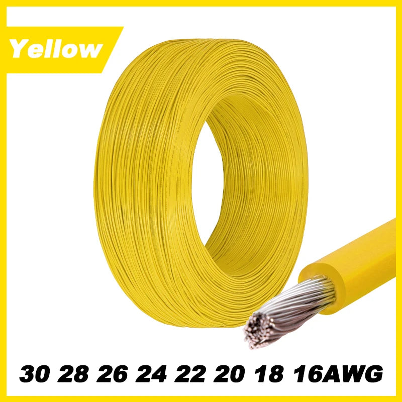 12Colors 1007 Stranded Electric Wire 5/10M 30/28/26/24/22/20/18/16AWG PVC Insulated Tinned Plating Copper Cable for DIY LED Line