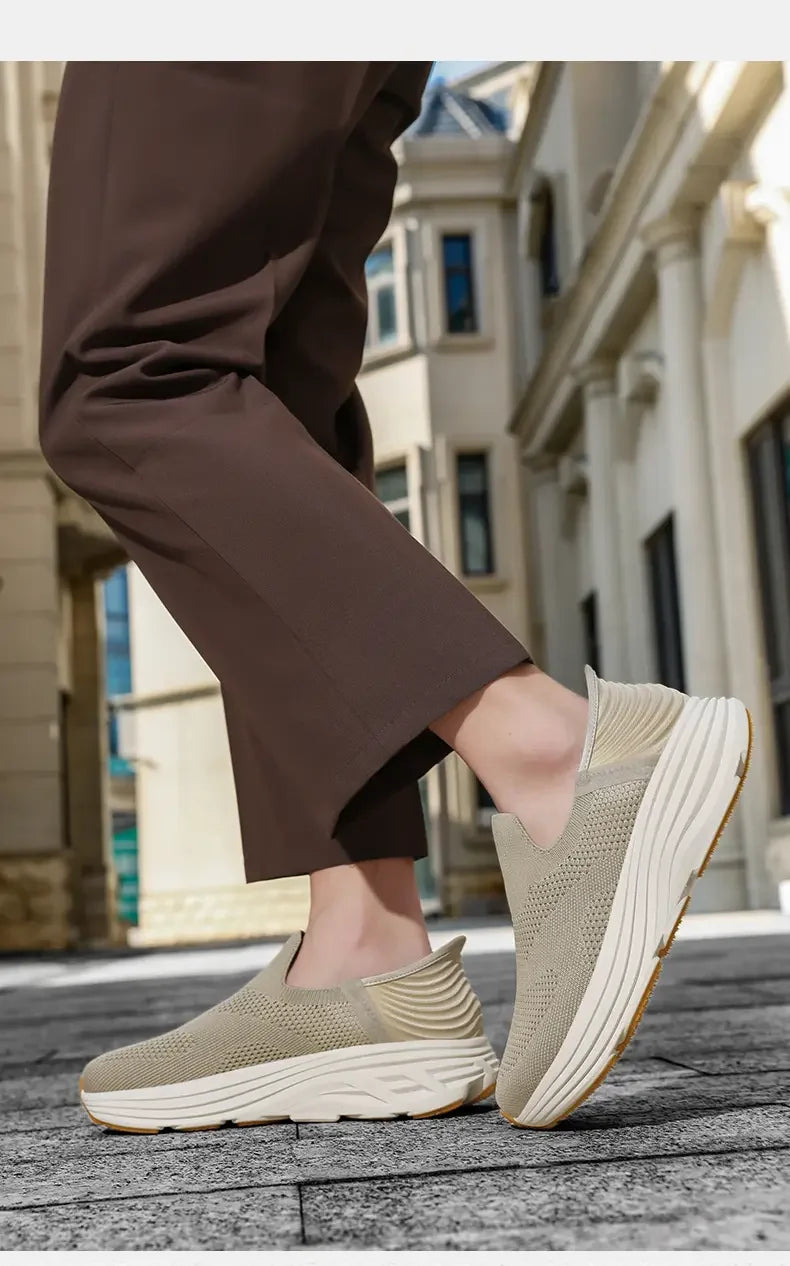 2026 New Slip On Walking Shoes Men Breathable Soft Sole Comfortable Casual Sneakers