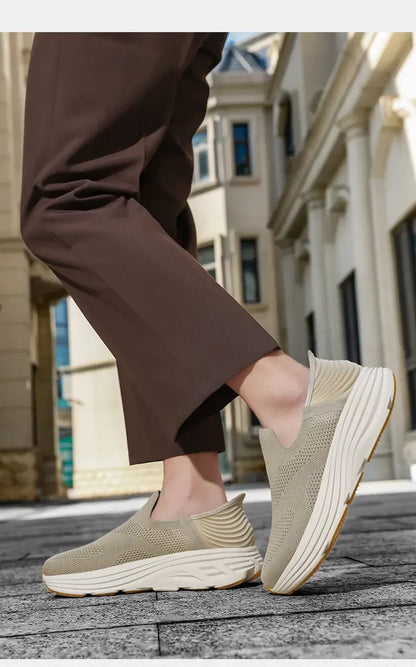 2026 New Slip On Walking Shoes Men Breathable Soft Sole Comfortable Casual Sneakers