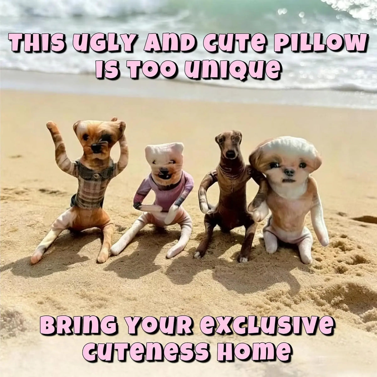 Custom Photo of Pet Shaped Skeleton Doll Dual Use Throw Pillow & Keychain Funny Novelty Gift for Pet Lovers