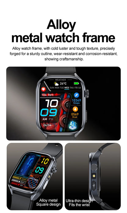 2026 New Accurate ECG Smart Watch Heart Health Analysis Blood analysis Blood Lipid Blood Pressure BT call Smart Watches For Men