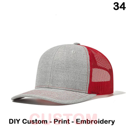 Fedoryn Custom Embroidery Baseball Cap for Men and Women DIY Design Mesh Cap LOGO Print Hat Quality Truck Hat Wholesale Unisex