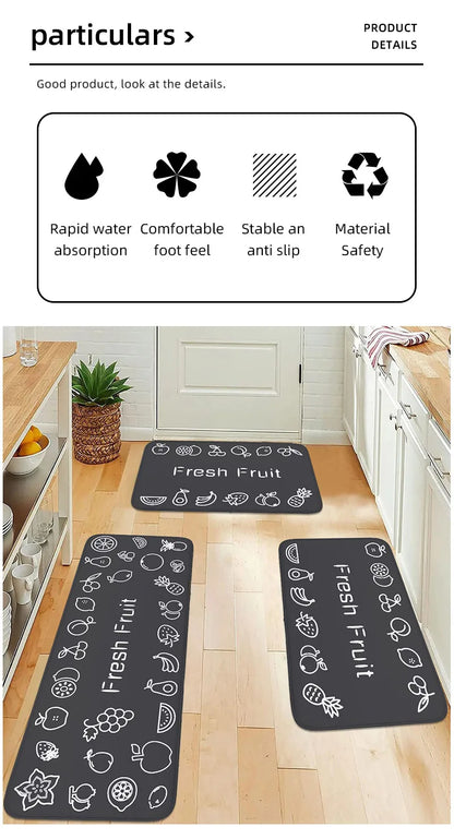 Multi-purpose Sponge Water Absorption Mat: Kitchen, Bathroom Bathroom Anti-skid, Moisture Absorption, Machine Washable Carpet
