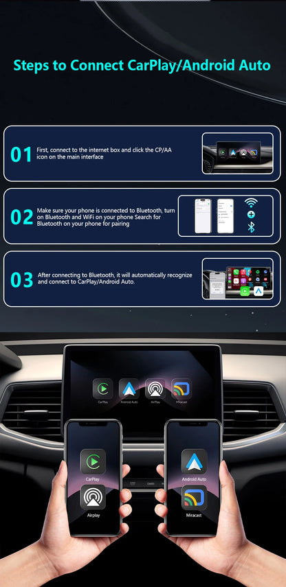 2026 4in1 New Upgrade Carplay Adapter Wireless Android Auto Mirror Link Smart MiNi AI Box USB Plug and Play Auto Connect WiFi