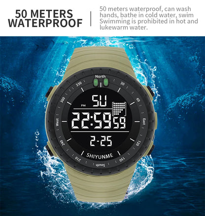 Top Men's Sports Watch 50M Waterproof Military Display Clock Man Watches LED Digital Luxury Fashion  Electronic Wristwatch  2111