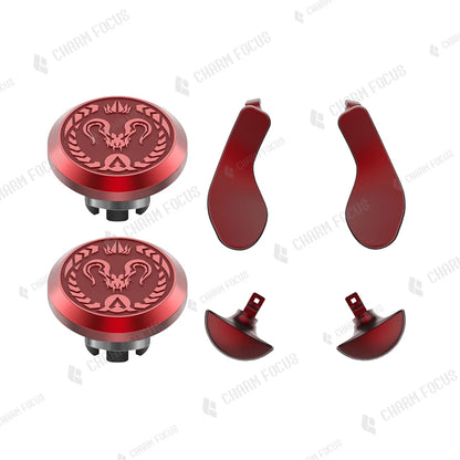 PS5 Edge Controller 6-in-1 Metal Thumb Rod Joystick Cover 2 Swap Rod 4 Metal Rear Paddle Trigger Button Replacement