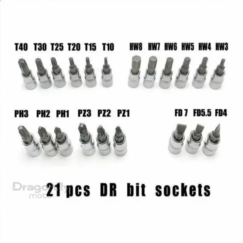 For Harley Dyna Softail Sportster Electra Road King Street Glide 46pcs Car Repair Tool 1/4-Inch Socket Set