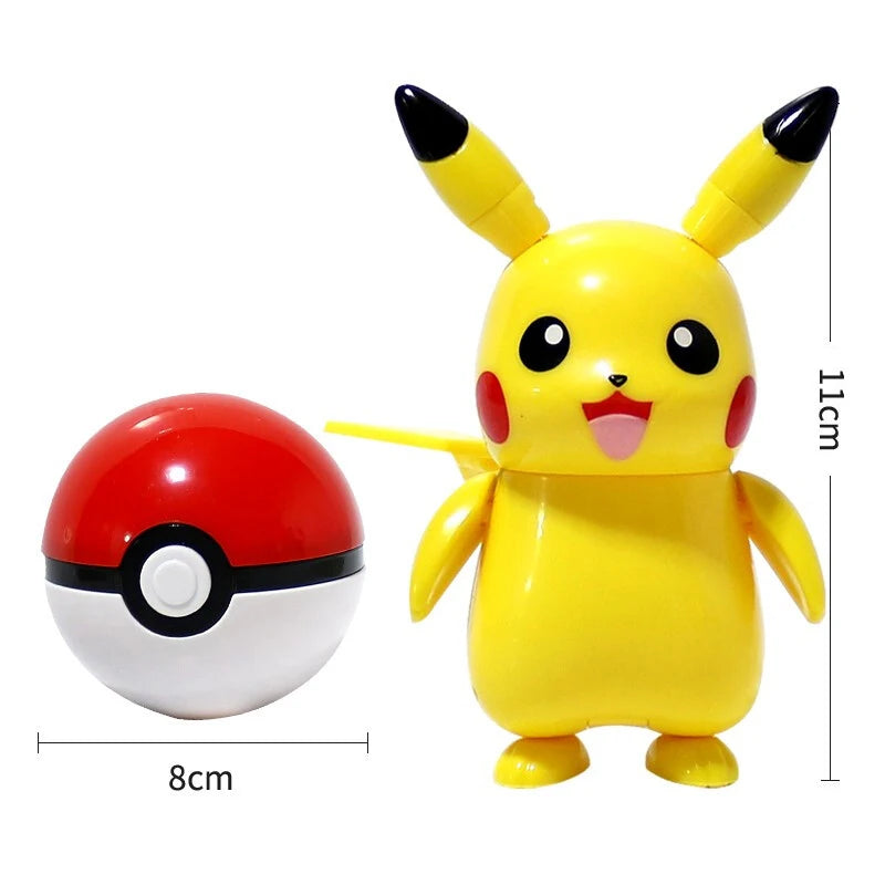 Figure Pokemon ball Toy deformed Pikachu Charizard Venusaur Blastoise Gyarados tomy Action Figurine pokeball poke children gift