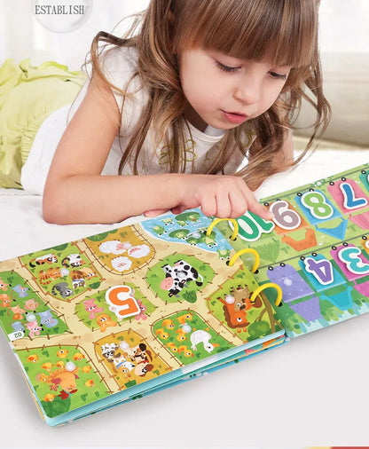 Montessori Baby Busy book My First Quiet Book Paste Early Learning Education Toy for Toddlers Matching Game Toys for Kids Gifts