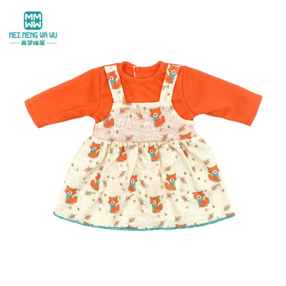 Fits 17-18inch American Doll and New Born Doll Clothes Fashion Dresses, Hooded Jumpsuit, Cardigan Strap Skirts Toys Gifts