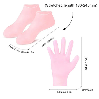 2 Pack Moisturizing Silicone Gel Socks for Dry Cracked Feet Nourishing Skin Lubricating Foot Care Massage Socks