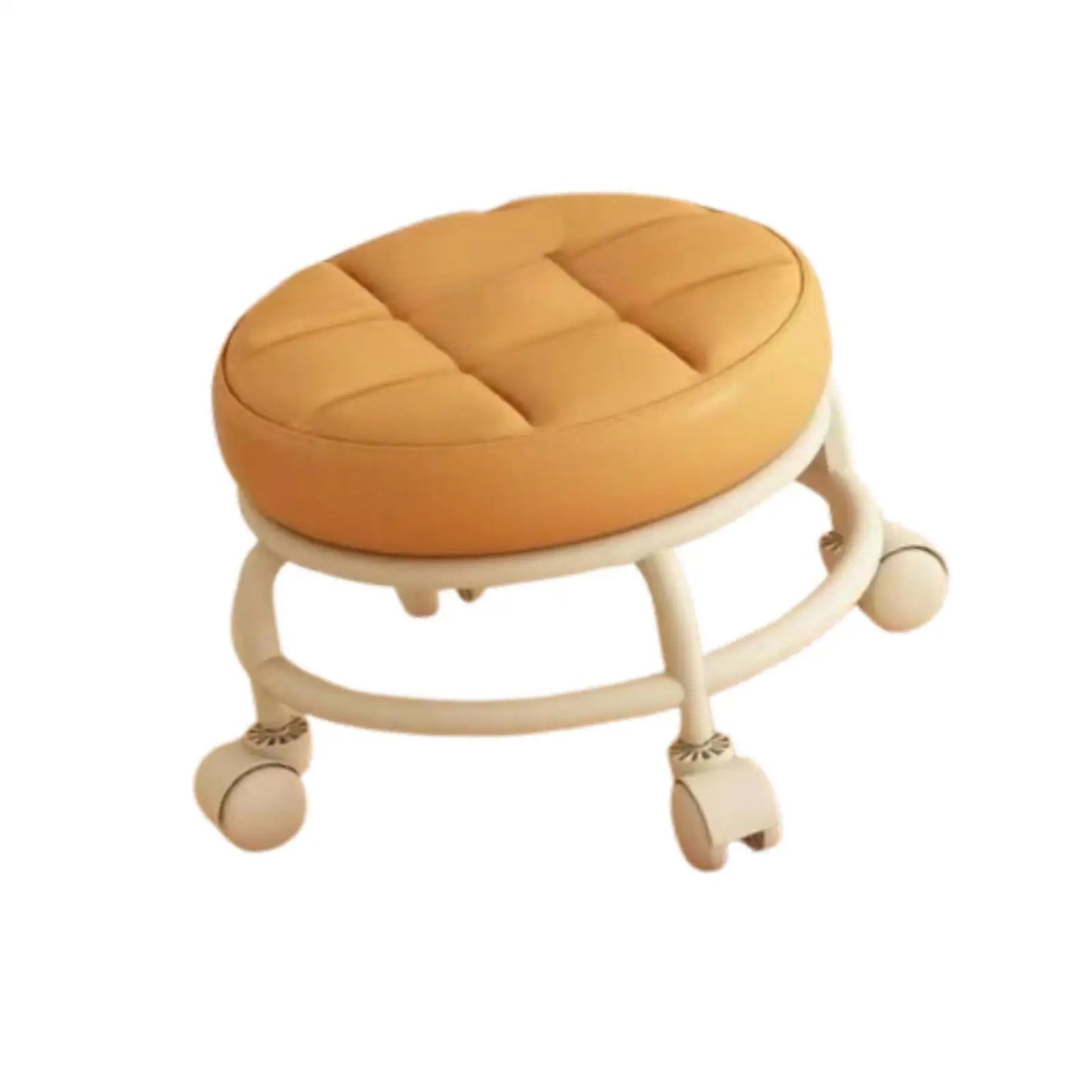 Low Rolling Stool Roller Seat Adults Child Round Foot Rest Low Height with Wheel
