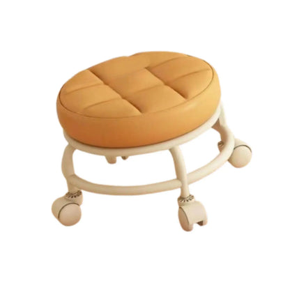 Low Rolling Stool Roller Seat Adults Child Round Foot Rest Low Height with Wheel