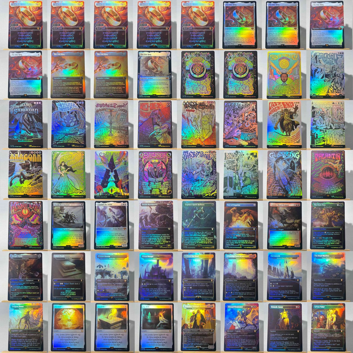 LTR FOIL3-01 Tcg proxy magic cards The One Ring Dawn of a New Age Shadow of the Enemy Hew the Entwood gather
