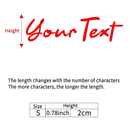 1PC Handwritten Style Custom Bicycle Stickers Frame Personalized Waterproof DIY Motorcycle Helmet MTB Bike Top Tube Vinyl Decals