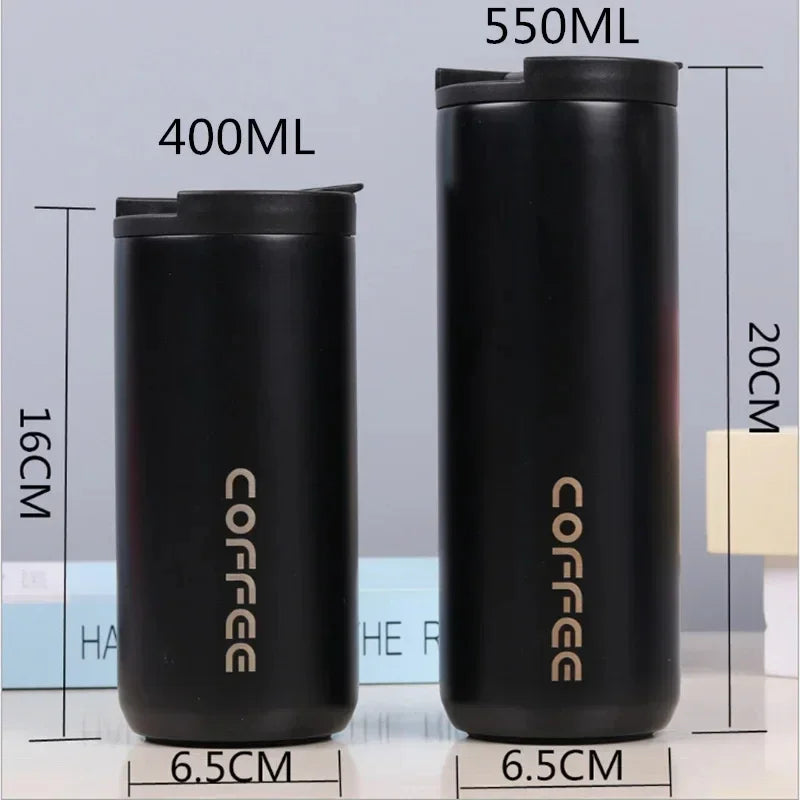 400ML Stainless Steel Coffee Thermos Leakproof Car Vacuum Flasks Thermal Coffee Mug Portable Travel Portable Insulated Bottle