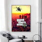 Game Grand T Auto posters Self-adhesive Paper Print Home Living Room Bedroom Entrance Bar Cafe Art