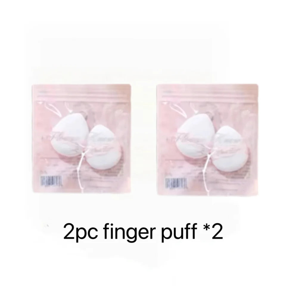Flower Knows Mini Finger Powder Puff  For Eye & Corner Super Soft Sponge Cotton Blender Foundation Mix 2 Pc/Pack Makeup