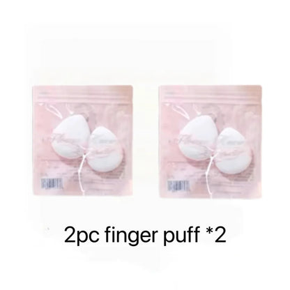 Flower Knows Mini Finger Powder Puff  For Eye & Corner Super Soft Sponge Cotton Blender Foundation Mix 2 Pc/Pack Makeup