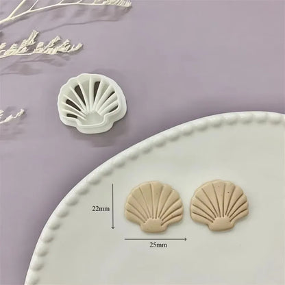 Octopus/Whale/Turtle/Coral/Starfish/Fish Tail/Conch/Shell Shaped Ocean Animal Clay Cutters Summer Beach Cutting Mold for Earring