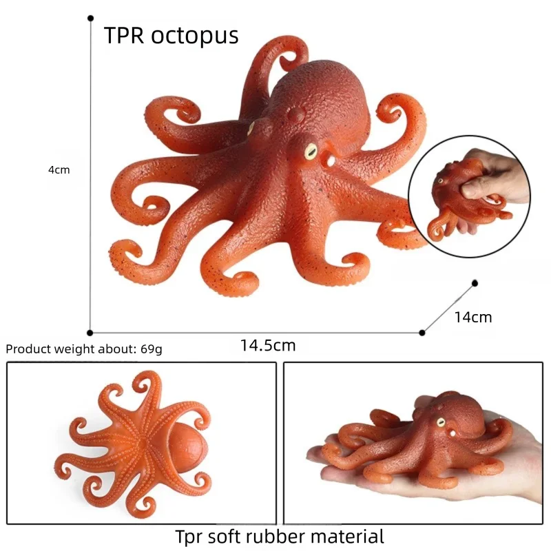Oenux Simulated Insect Mouse Lizard Sea Animal Models Realistic Dolls Soft Rubber TPR Material Collectibles Halloween Prank Toys