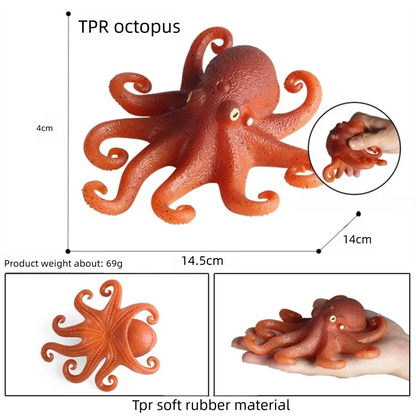 Oenux Simulated Insect Mouse Lizard Sea Animal Models Realistic Dolls Soft Rubber TPR Material Collectibles Halloween Prank Toys