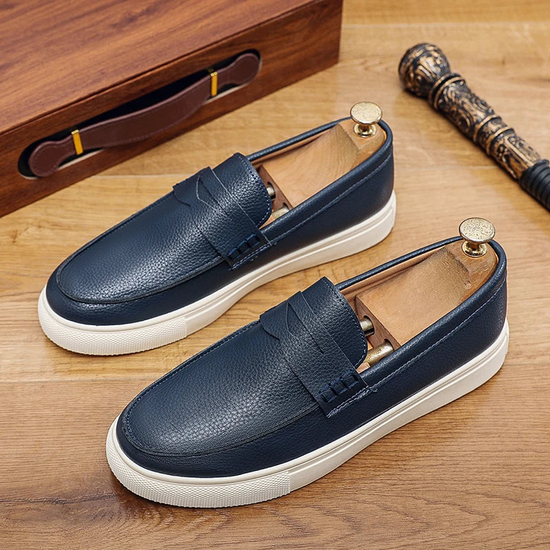 Anti-Tired Slip on Loafers Quick Slip on Construction, Breathable Lining Resist Moisture, Flexible Sole for Smooth Comfort Steps