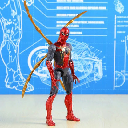 Avenger Hero Venom Deadpool Steel Spider-Man Doll Model Hand-made Ornaments Toys Anime Anime Figure