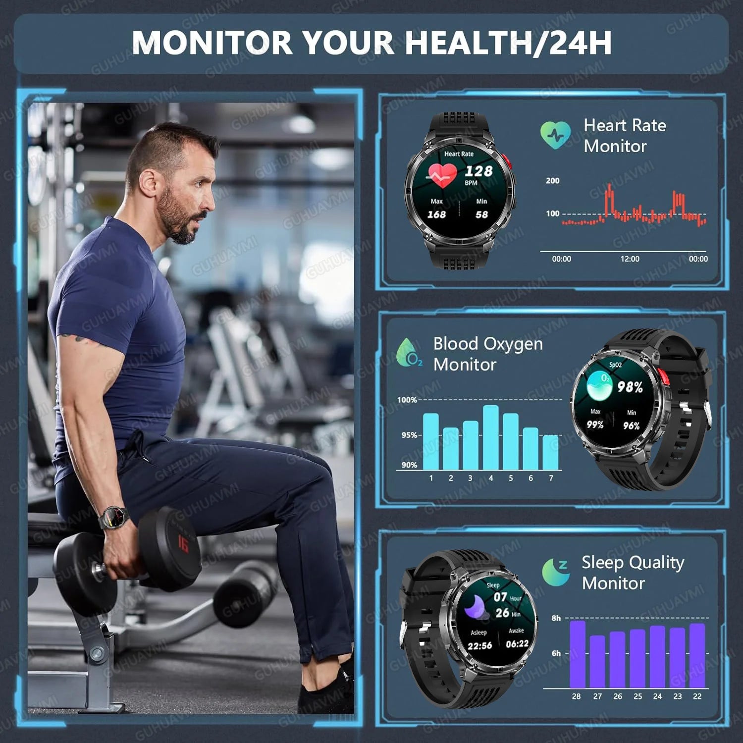 2026 New T-REX 3 PRO 1100mAh Large Battery Smart Watch 10ATM Waterproof GPS 1.7" HD AMOLED Call Sports Flashlight Smartwatch Men