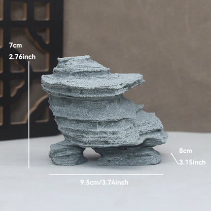 Sandstone Stone Miniature Mountain Fairy Garden Bonsai Rockery Lanscaping Ornaments Aquarium Decoration Accessories Home Decor