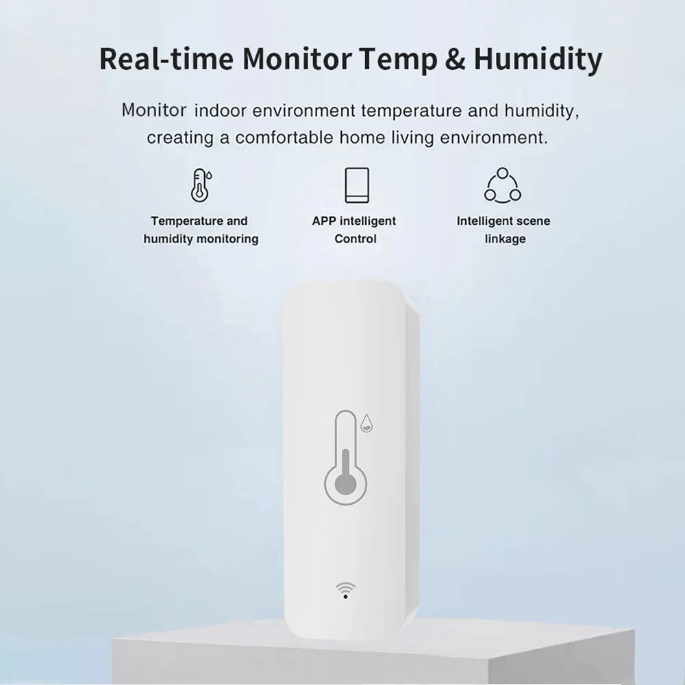 Tuya Zigbee WiFi Temperature & Humidity Sensor APP Remote Monitor For Smart Home Work With SmartLife Alexa Google Home Assistant