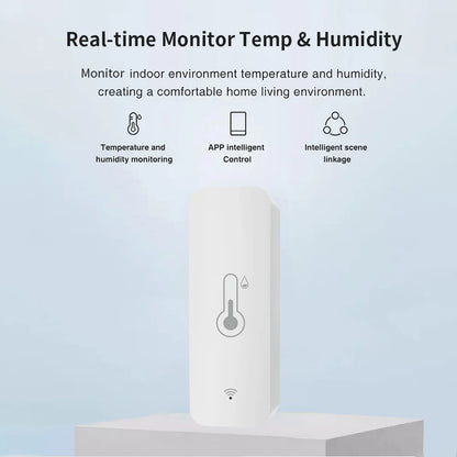 Tuya Zigbee WiFi Temperature & Humidity Sensor APP Remote Monitor For Smart Home Work With SmartLife Alexa Google Home Assistant