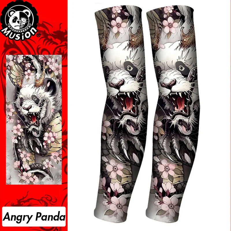Musion New Seamless Tattoo Sleeves Anti UV Dust Hand Sock Arm Sleeves Fishing Motorcycle Bicycle Unisex Tattoo Sleeve Set A Pair