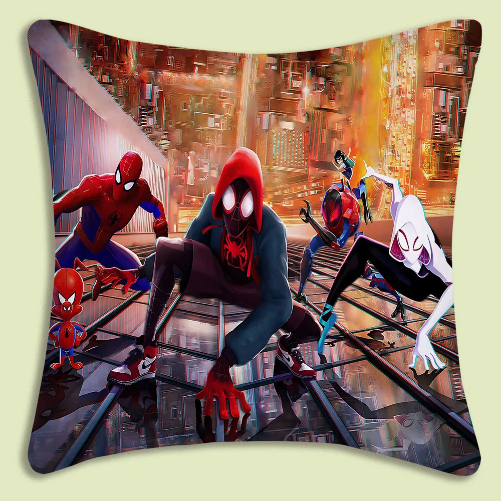 Spider-Man mascot Pillow Covers Cartoon Sofa Decorative Home Double-sided Printing Short Plush Cute Cushion Cover
