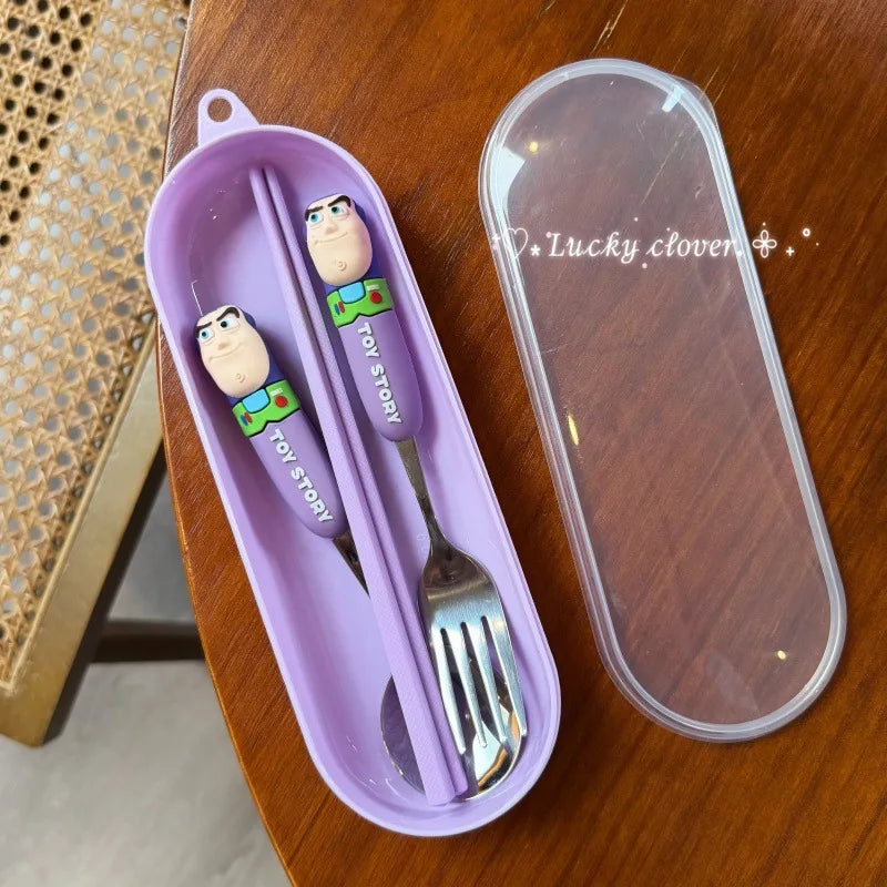 Toy Story 5 Spoon Fork Cutlery Set Woody Buzz Lightyear Jessie Forky Alien Cartoon Character Birthday Christmas Gift For Fans