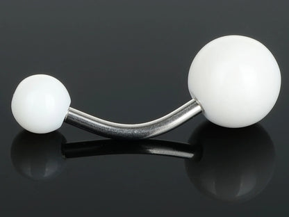 5pcs/lot Black White Sexy Belly Bars Body Piercing Button Ring Navel Barbell Jewerly Lip Piercing Unisex Fashion Jewelry