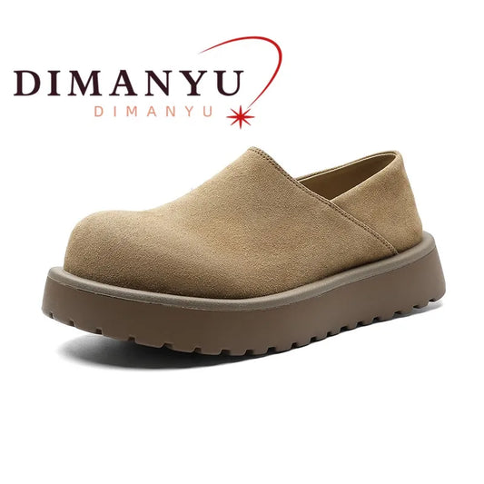 DIMANYU Men's Loafers Slip On Thick Platform Casual Shoes Men Non-slip Comfortable Moccasins Streetwear Footwear Men