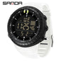 SANDA New 6256 Men's Electronic Watch Large Dial Outdoor Waterproof Sports Watch Night Light Alarm Clock Multi functional Watch