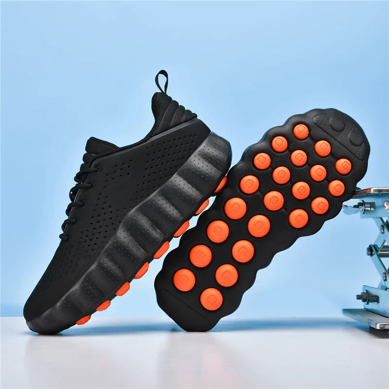 ClaWave Men Women Running Shoes Massage Particles Supercritical Cushioning Breathable Knit Sports Sneakers Non-slip Walking Shoe