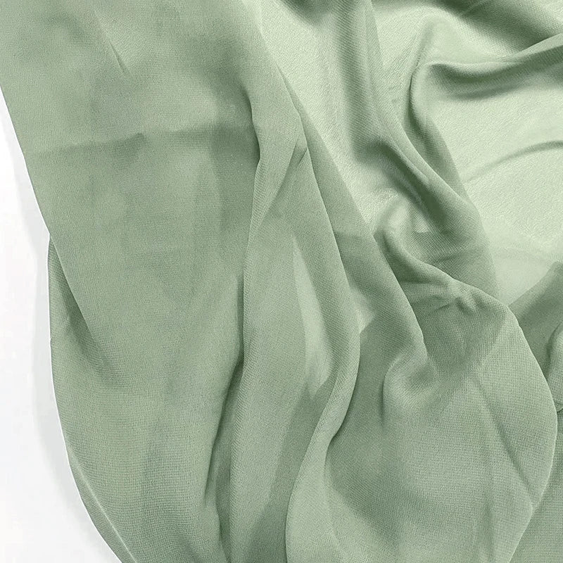 Dusty Blue Soft Chiffon Fabric for Wedding Party Decor Home Decor Georgette Backdrops Curtain Dress Skirt Shirt Cloth DIY