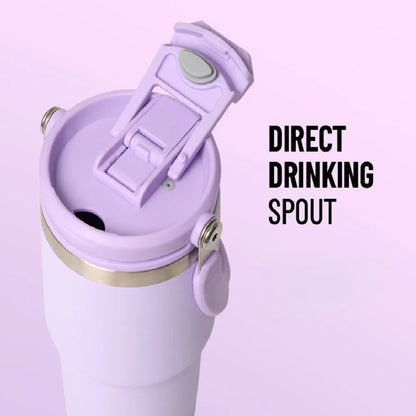 Tyeso 600ML Vacuum Flasks Handle Coffee Mug 304 Stainless Steel Ice Cup Car Bottle Hot Cold Retention Drinkware for Outdoor