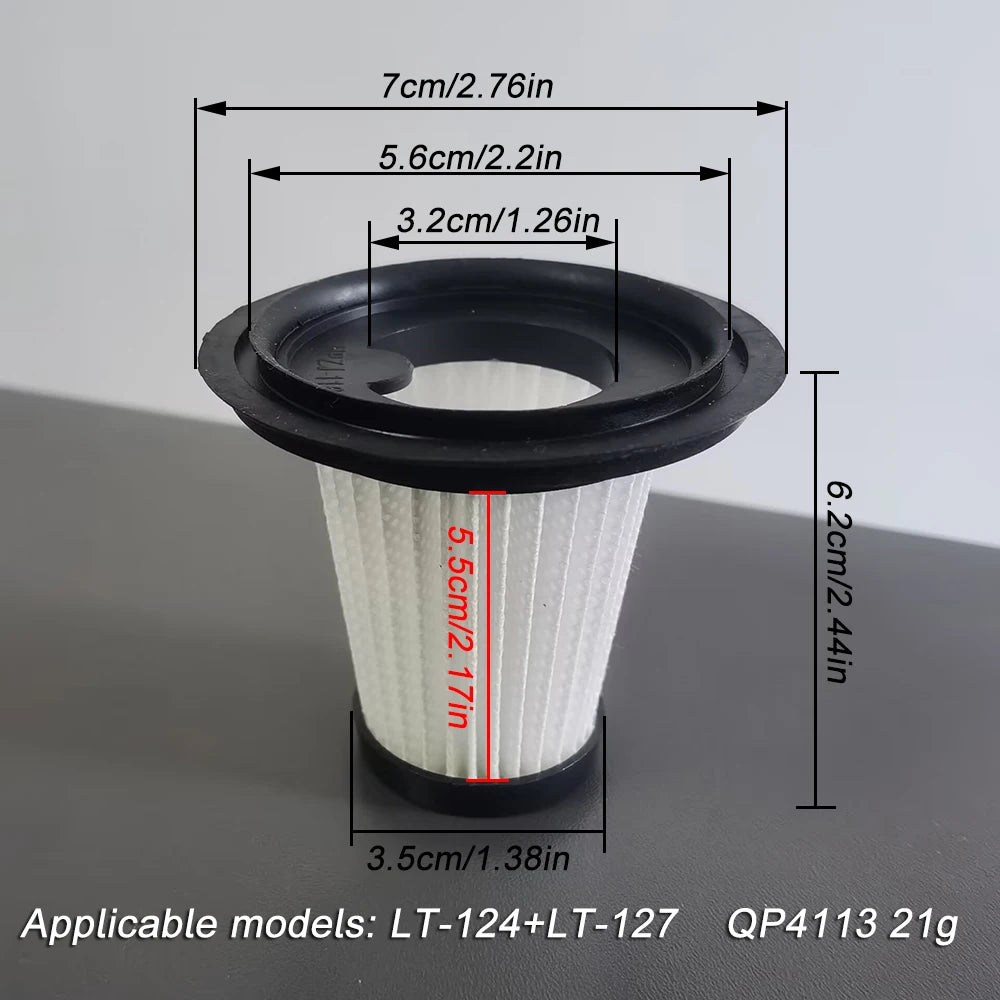 1 Pcs Car Vacuum Cleaner Filter Element Vacuum cleaner filter replacement head LT-124-127 Non woven Haipa 64x71x36mm