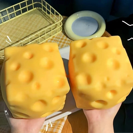 Giant Cheese Squeeze Toy Extra Large Slow Rebound Squishy Fidget Toy Shapeable Venting Stress Relief Ball Gifts for Adults