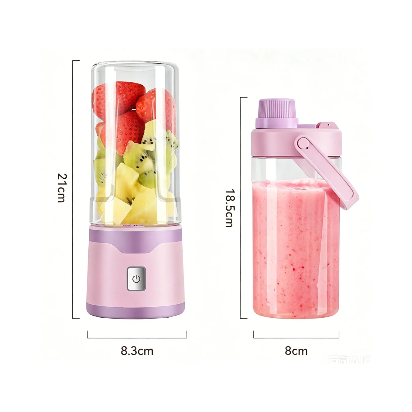18 Blades Juicer Portable USB Blender Electric Travel 400ML Juicer Cup For Smoothie Milkshake Outdoor Kitchen Mini Mixer Tool