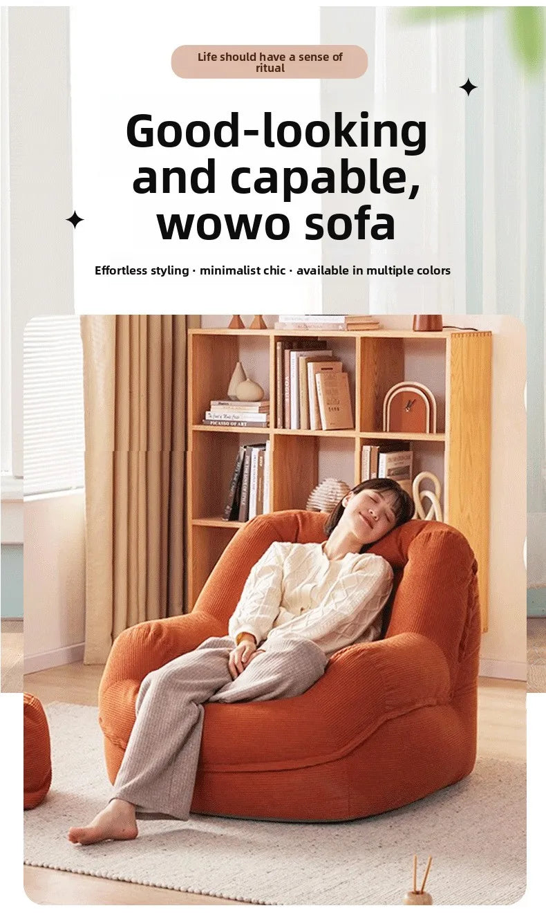 Sofa Balcony Bedroom Lazy Sofa Small Apartment Living Room Single Sofa Can Lie Down and Sit Internet Celebrity Tatami